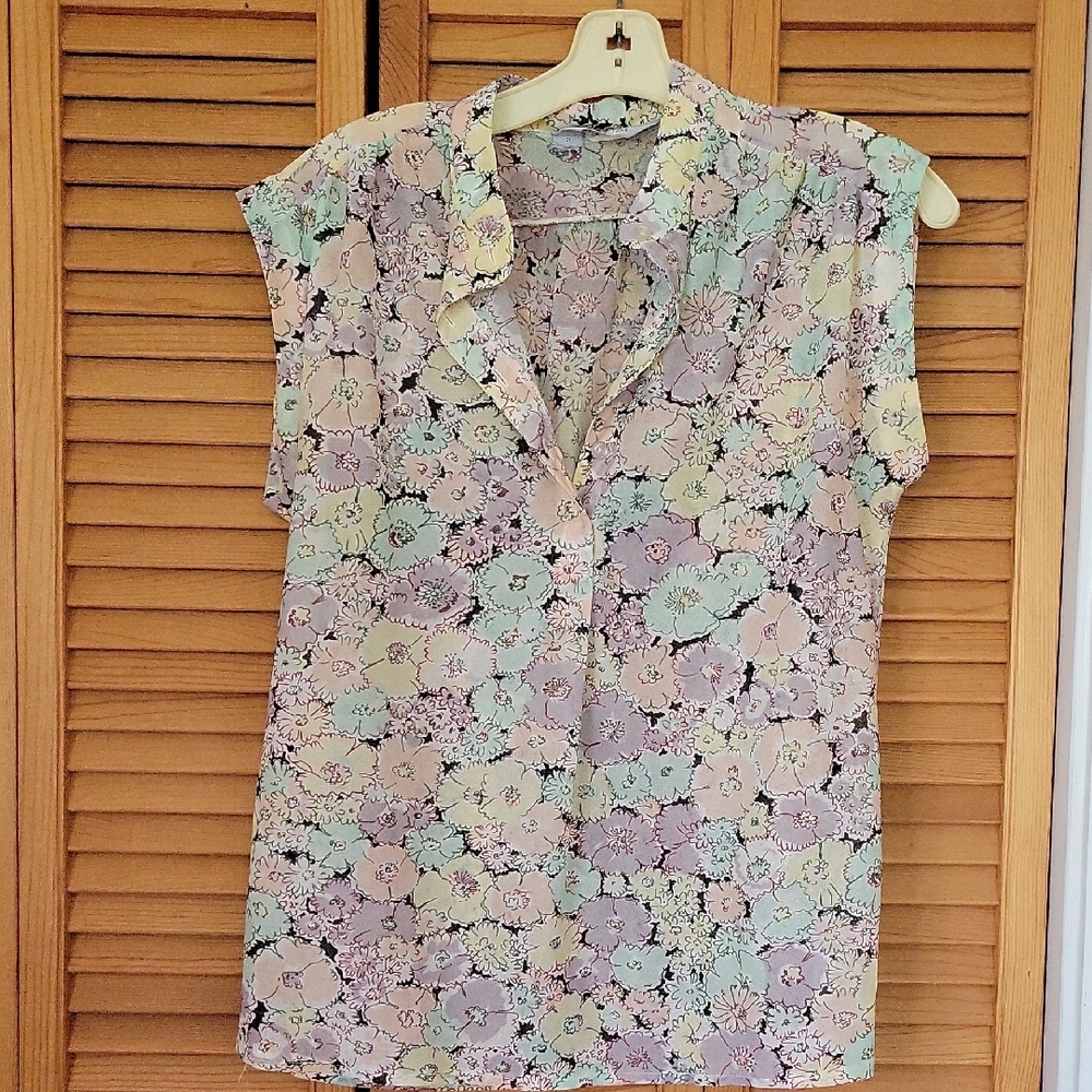 Sheer Floral Pastel Women's Top